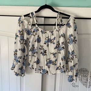 American eagle off the shoulder blouse
